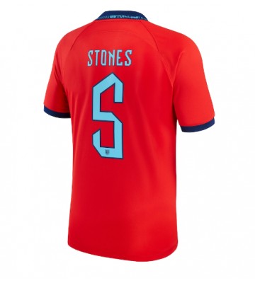 Lacne Muži Futbalové dres Anglicko John Stones #5 MS 2022 Krátky Rukáv - Preč
